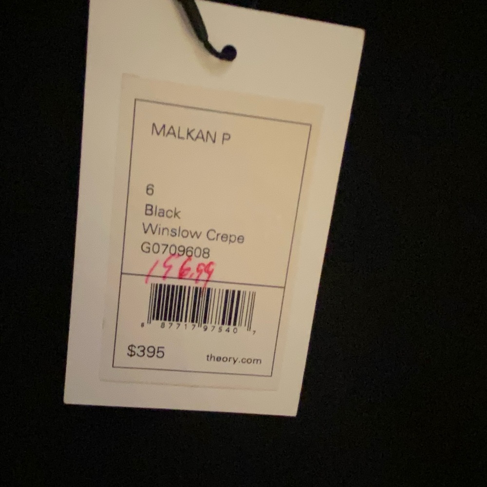 New THEORY Women Black Malkan P Winslow Layered Pleated Skirt Dress Size 6 - Picture 8 of 8